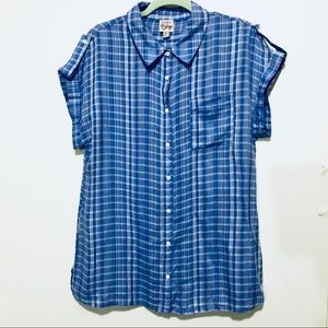 SUMMER BLUE, COOL TUNIC , BUTTON DOWN, COLLAR